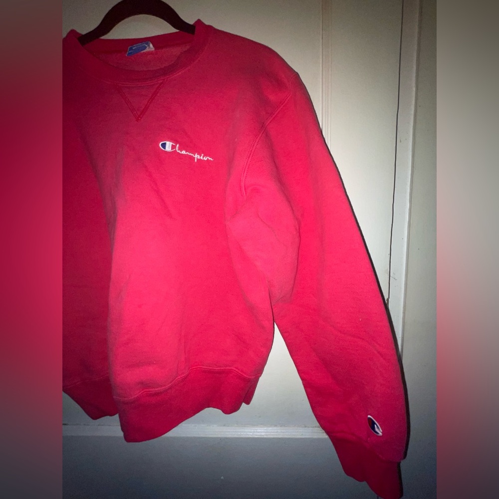 Vintage 90’s hot pink champion sweatshirt-Made in usa